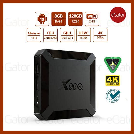 X96Q Smart 4K Android Box TV Device 8 GB Ram, 128 Memory 1