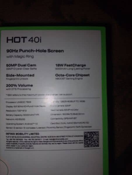 I'm selling my Infinix hot 40i mobile 1