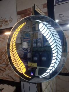 led light mirrors round shape