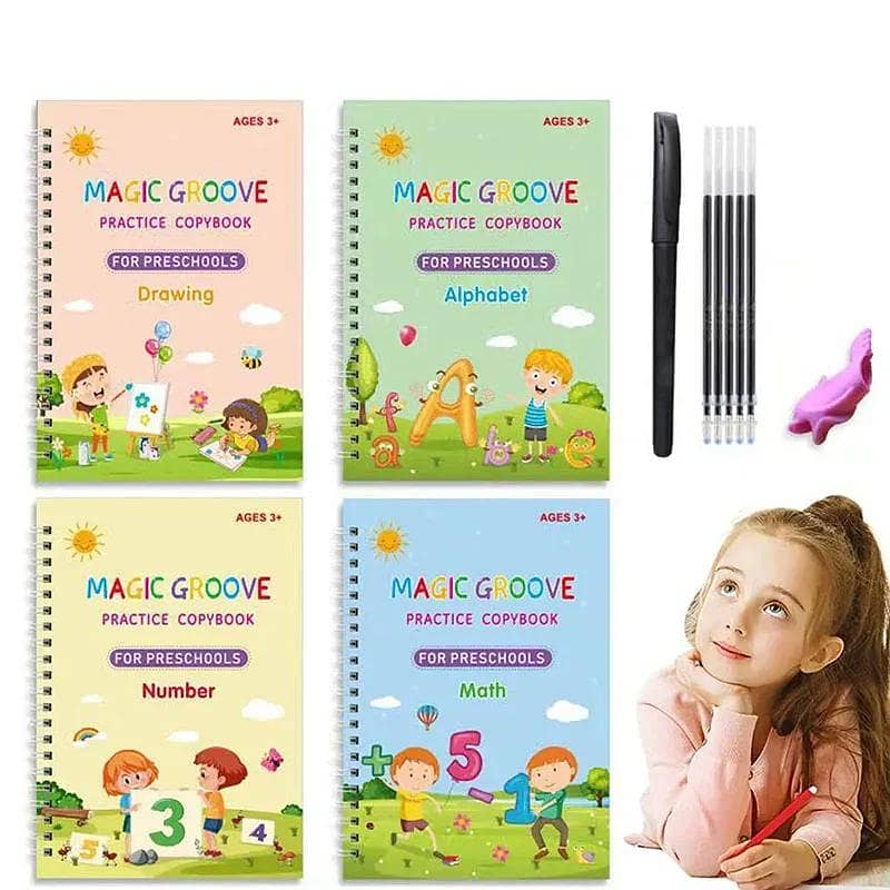 Kids Reusable Book (4 books,1 pen,10 refills ) 0