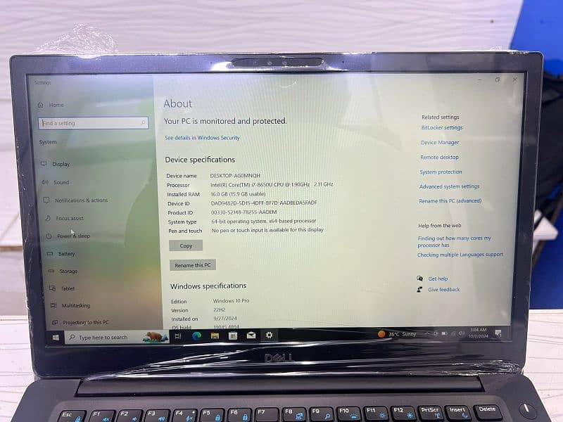 Dell 7490 i7 8th Generation 10/10 condition 2