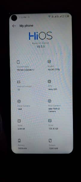 Techno Camon 17 6 128 for sale urgent serious Buyers only without Box 3