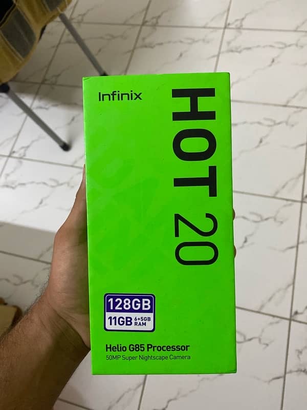 Infinix Hot 20 with Box for sale 4