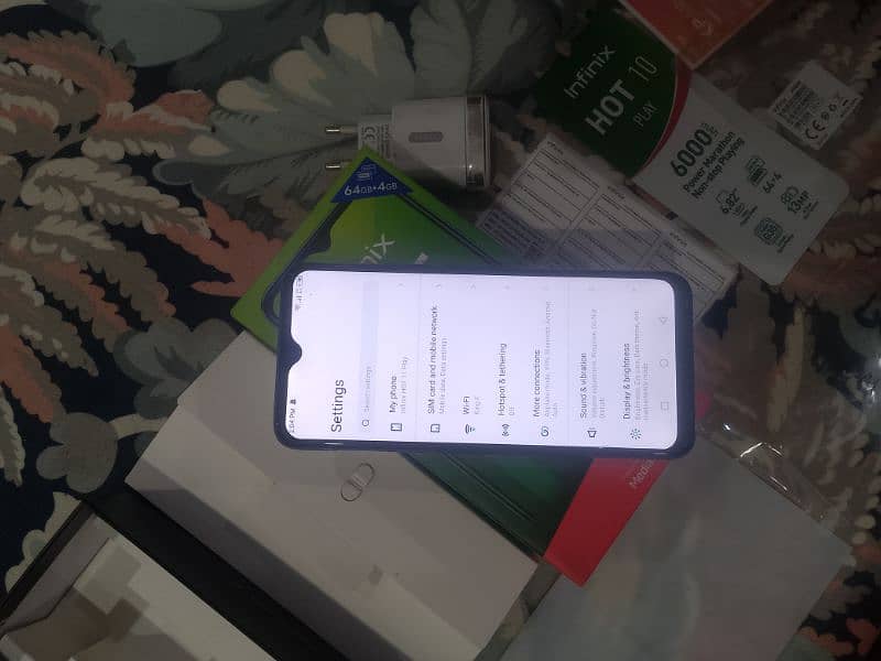 infinix hot 10 play 4 64 with box no open repair condition 10 by 10 3