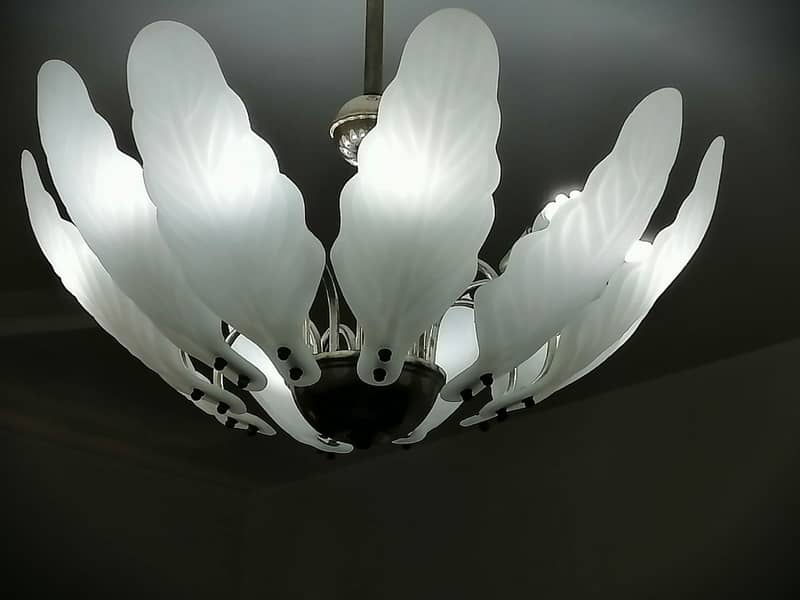 Modern Snow White Leaves Shaped Luxury Chandelier 5