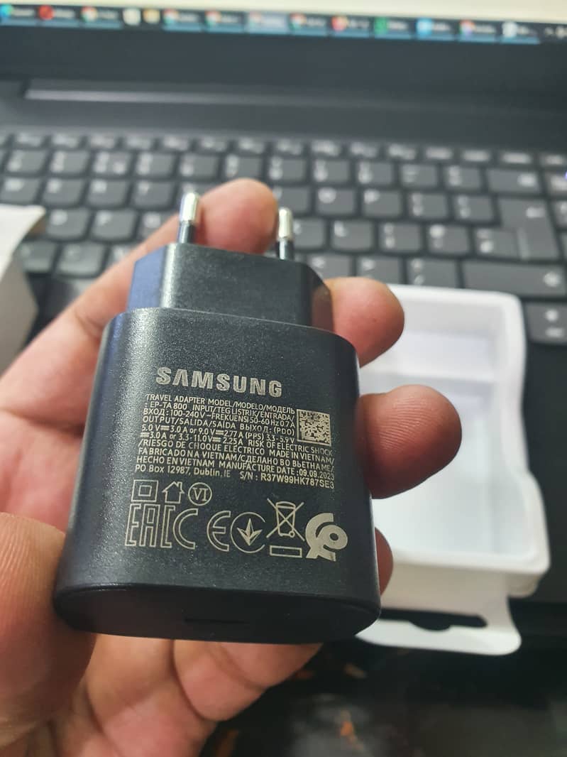 SAMSUNG 25 W ORIGINAL CHARGER WITH TYPE C CABLE 3