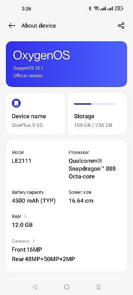 One Plus 9 5G, 5