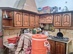 Wooden Kitchen With Marble Top For Sale