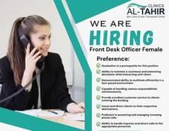 Female Receptionist Required