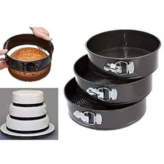 Set Of 3 Nonstick Round Shape Cake Mould Cake Pan For Baking Cake At H