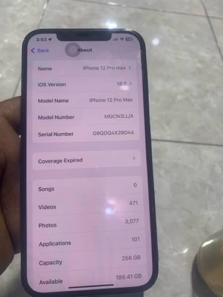 iphone 12pro max 256 pta approved 5