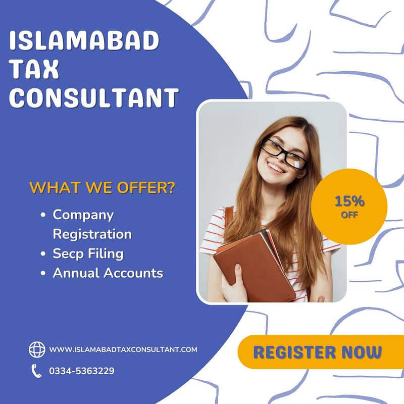 Tax Consultant, Company registration, secp Filing, Annual Accounts 0