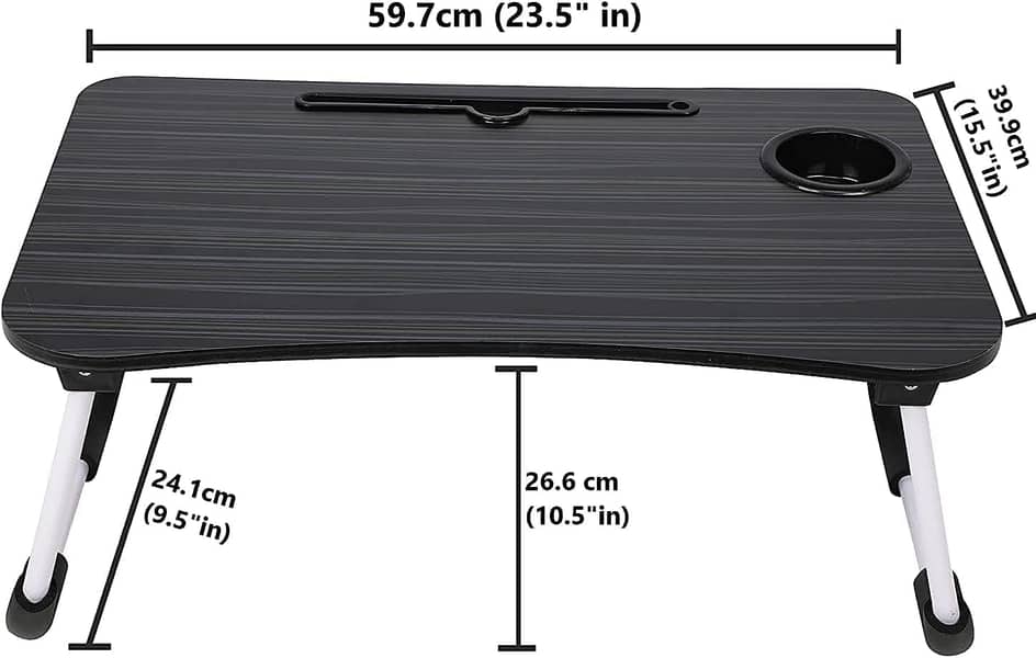 Adjustable Laptop Bed Table Lap Desk, Portable Bed Tray Table for Couc 2