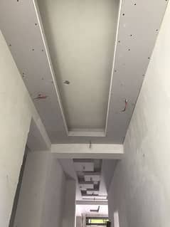 Gypsum partition and ceiling