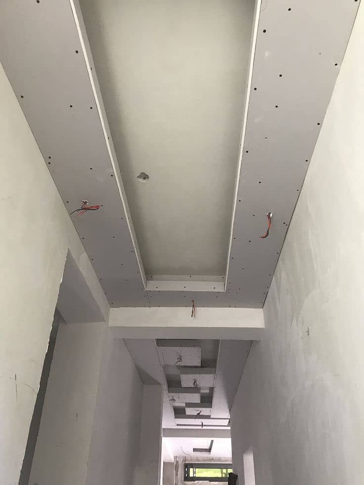 gypsum partition . ceiling and  cement partition 15