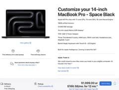 New Non Active MacBook Pro 14 inch M3 Pro Ram 18 SSD 512 Apple Warran