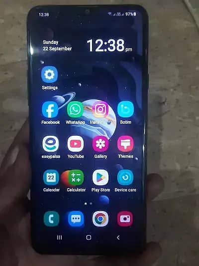 Samsung A20s with box charger 3gb ram 32gb rom 1