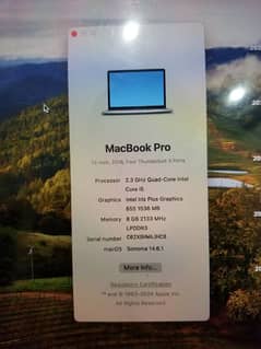 Macbook Pro 2018, Core i5, 13" Rataina Display, 8GB RAM, 256GB SSD