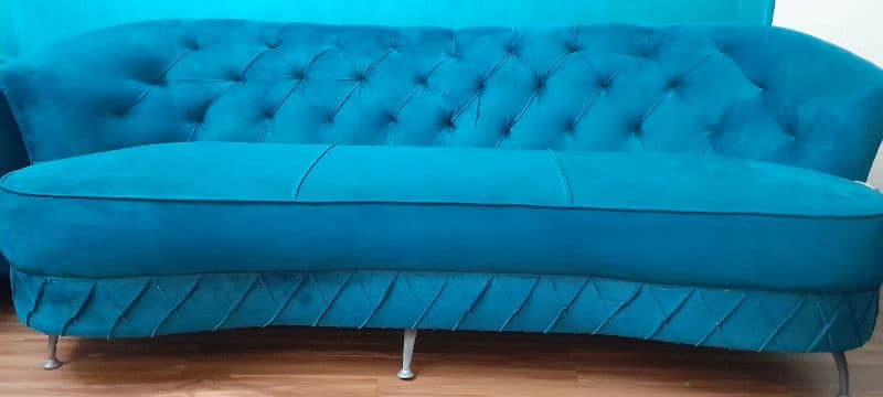 velvet sea green sofas only 2 month used 3