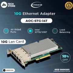 10G Lan Card | Supermicro AOC-STG-i4T 10G Ethernet Adapter PCIe x8