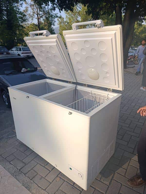 Haier deep freezer new condition 385h 1