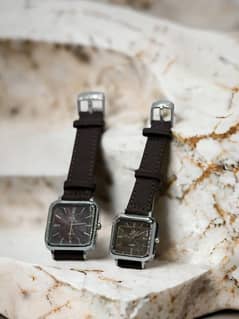 square dial couple watches