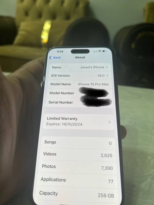 IPHONE 15 PRO MAX 256 Gb HK PTA Approved 94 Health Natural Titanium 7