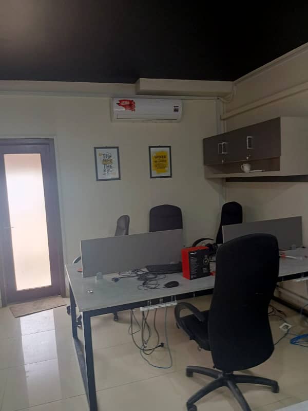 Dha phase 6 1400sqrfit office rent sami furnished good location office building 8