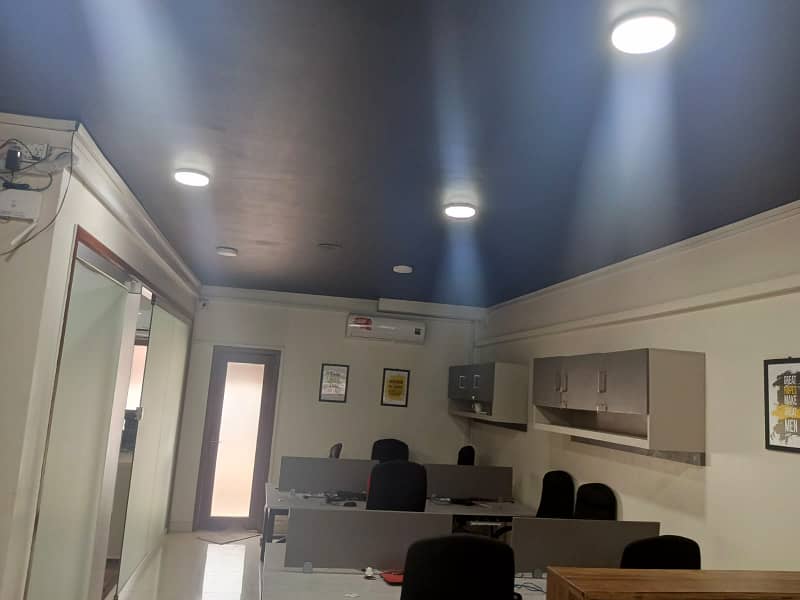 Dha phase 6 1400sqrfit office rent sami furnished good location office building 9