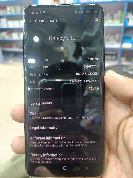 Samsung s 10plus 12 gb ram 512gb rom non pta 12