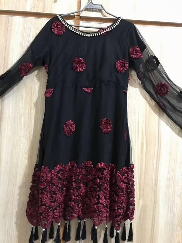 black kurta shirt elegent and beautiful l 1