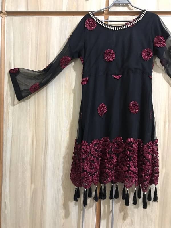 black kurta shirt elegent and beautiful l 2