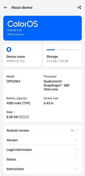 OPPO f21 Pro lush condition 7