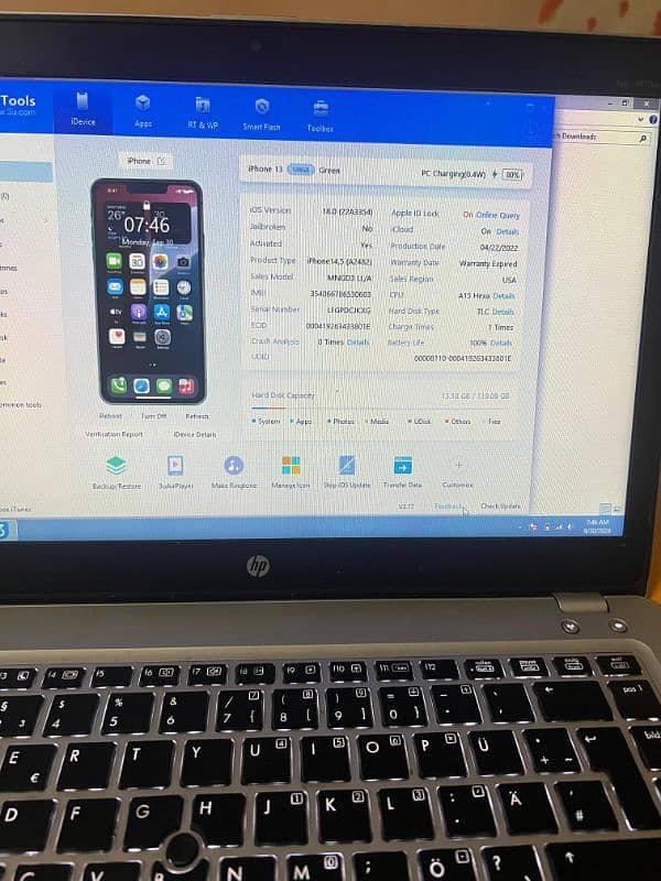 iphone 13 jv 128 gb 100 health with box Exchange possible ip 14 plus 2