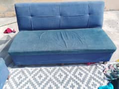 Denim & Velvet casual 5  Seater Sofa set 3+1+1 Moveout sale Urgent