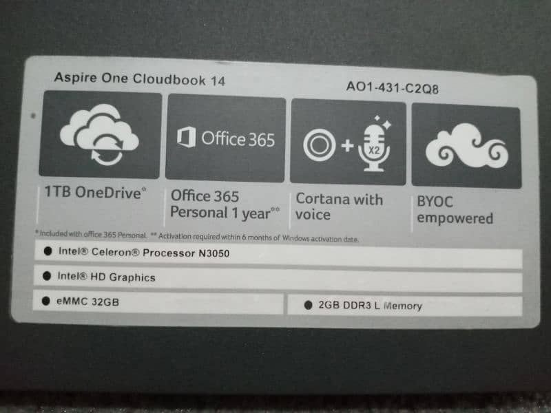 Aspire one cloudbook 14 1