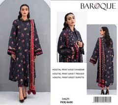 3pc woman unstitched suit Khaddar