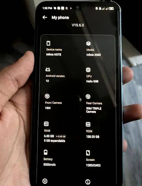 Infinix Note 12. . . 6/128 gb With Complete Saman 4