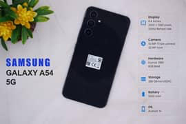 Samsung a54 black 5G 256GB ROM 8GB RAM 10/10 with Warranty