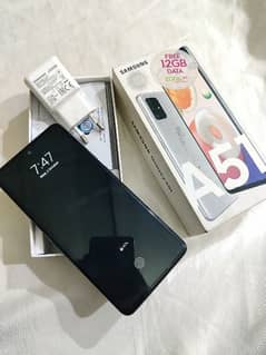 samsung a51 with box and charger dual PTA aproved