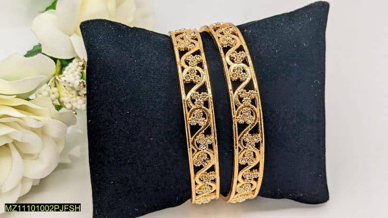 2 pcs zircon Stone bangles 0