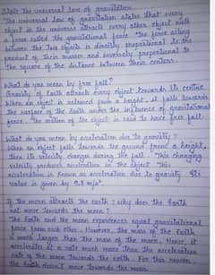 handwriting assignment