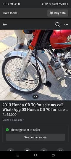 Honda CD 70 for sale my call WhatsApp 0324/40/25/806 0