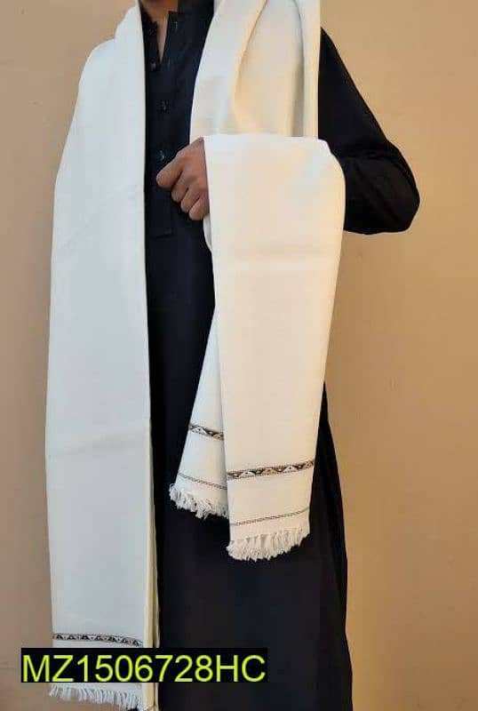 Men's White shawl 1