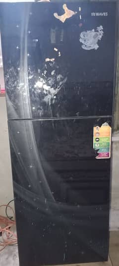 waves Fridge WR-311 BLACK BODY GLAXY GLASS SERIES(GGS)