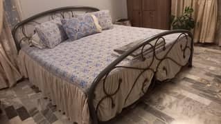 King Iron Bed with Mattress