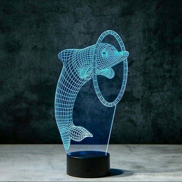 Dolphin 3D illusion lamp 0