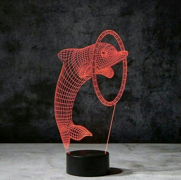 Dolphin 3D illusion lamp 1