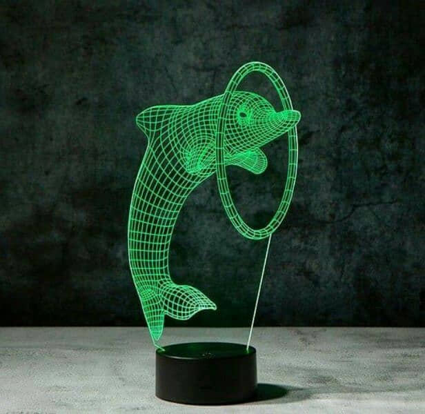 Dolphin 3D illusion lamp 2