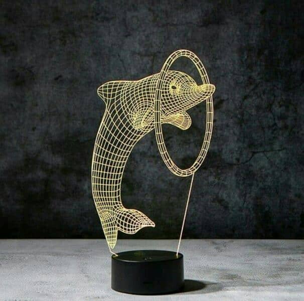 Dolphin 3D illusion lamp 3